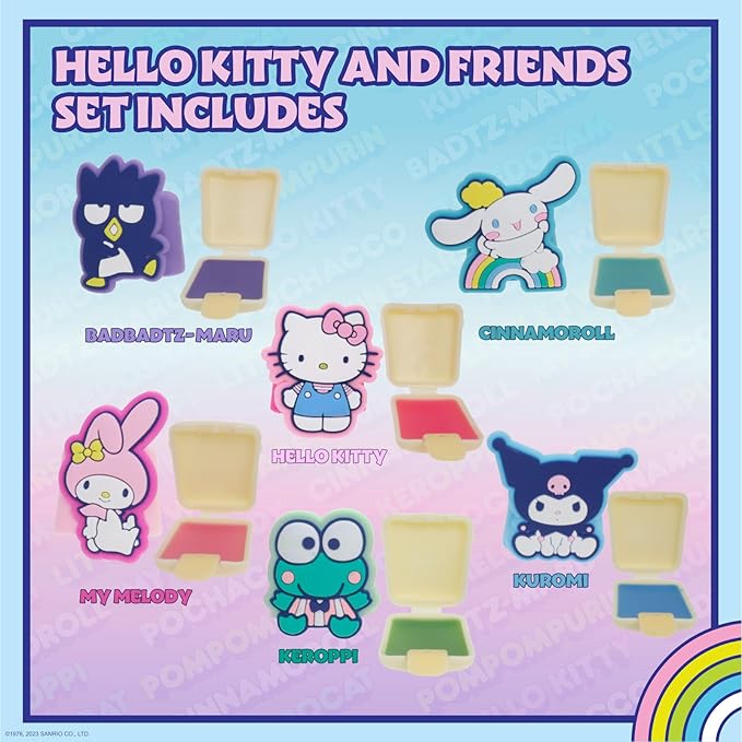 Townley Girl Hello Kitty and Friends 6 pack Fruit Flavored Lip Gloss Pucker Pop Set, Ages 3+ Perfect for Birthdays, Stocking Stuffers, Holidays, School Rewards, Spa Days, Slumber Parties, and More