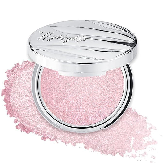Erinde Shimmer Face Highlighter Makeup Powder, Cream to Powder Glow Finish, Lightweight & Healthy Radiance, Long Lasting Luminous Face Body Highlighter Makeup, 03 Dreamweave Glow