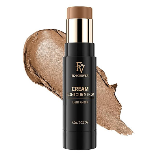 FV Cream Contour Stick, Highly Pigmented & Blendable Contour Bronzer Stick, Long Lasting & Waterproof, Light Amber