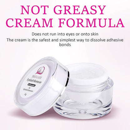 Q&D LASH Eyelash Extension Remover Cream Professional Eyelashes Extensions Adhesive Remover Cream Low Irritation for Sensitive Skin No Irritation No Odor Smell