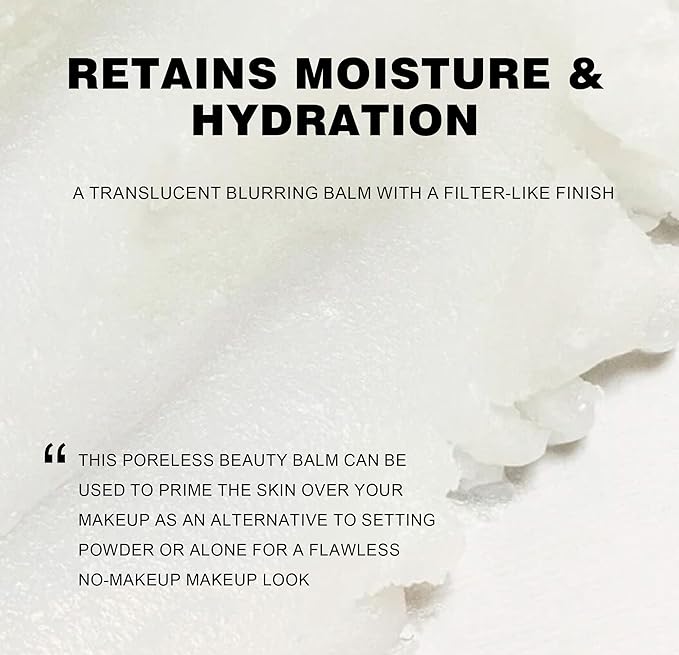 Poreless Face Blurring & Oil Control Face Powder, Waterproof Lightweight Flawless Skin Poreless Primer, Longwear 3D Blurring Setting Balm, Powder-free Makeup, #03 Sunshine
