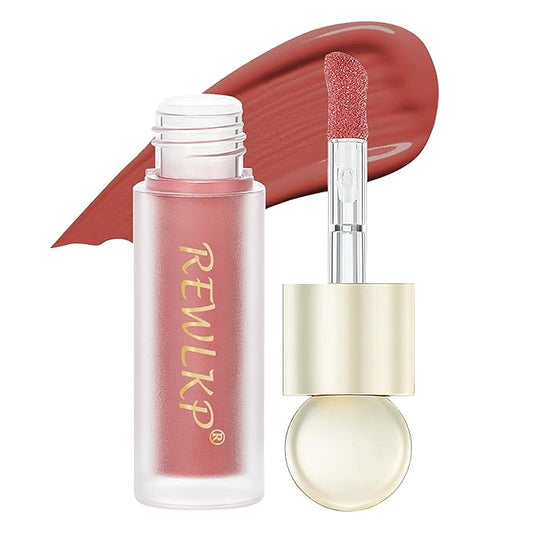 Velvet Liquid Blush - Soft Cream Face Blusher Stick, Natural Long-Wearing Skin Tint Blush - Orange Red