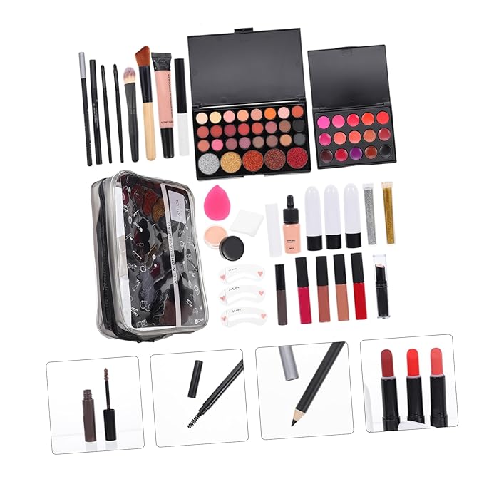1 Set women's makeup set Eyebrow Pencil All-in-one Makeup Kit Makeup Multi- Makeup Kit Professional Foundation Cosmetics Supplies One-piece student mascara