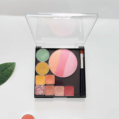 2Packs Square Shape Empty Magnetic Makeup Palette Empty Storage Box for Eyeshadows,Powders,Blushers 4.01 x 3.89'' with 20pcs Metal Stickers