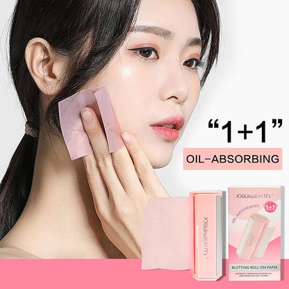 Oil Blotting Sheets For Face,Travel-Size Oil Blotting Sheets - Pocket-Friendly & Practical,Slotted Roll-On Oil Absorbing Paper,Ultra-Thin & Breathable,Lightweight Design 5M+5Mreplacement