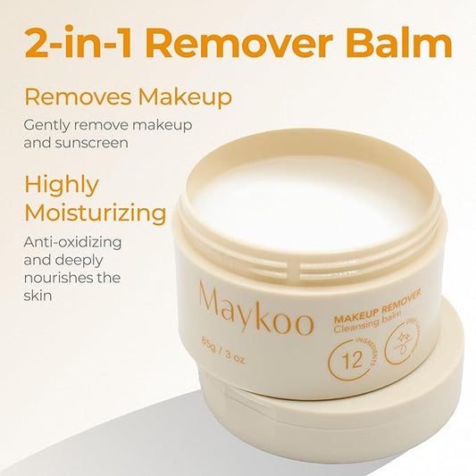Makeup Remover Balm Hydrating Deep Cleansing Balm, Dissolves Waterproof Make Up, Gentle Oil Based cleanser for Face with Spatula, Makeup Removing for All Skin Types, 85 g/3 oz