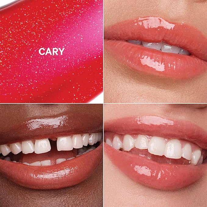 Kevyn Aucoin Celestial Lip Gloss, Cary (iridescent sheer red): Light reflecting shine & sheer. Precision makeup artist applicator. Hydrating, non-stick formula. Multi-dimensional 3D plumping effect.