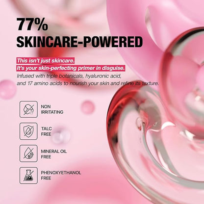 Delicate Silk Veil Art Primer - Korean Makeup, Poreless Matte Makeup Primer for Oily Skin (Lightweight, Hydrating), Blurring Pore Filler, Smooths fine lines，Long-Lasting Blur Effect, 1.01FL. Oz.