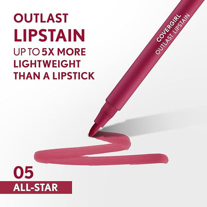 COVERGIRL Outlast Lipstain Bundle - Atomic Love 55 & All-Star 05