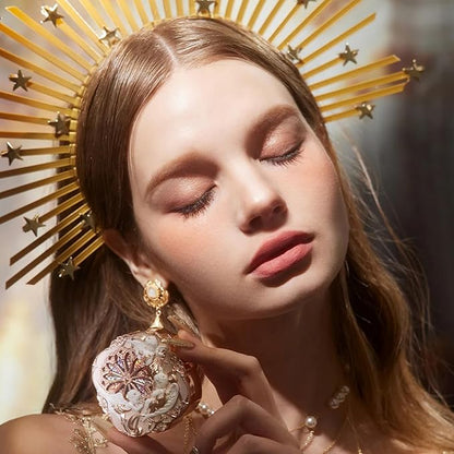 Flower Knows Little Angel Cream Blush 05 Fingertip Stellar+Butterfly Cloud Collar Angled Powder Brush Pearly Moonlight