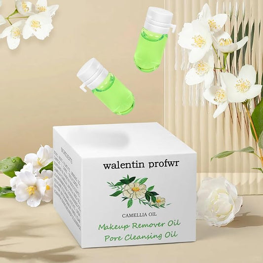 Moisturizing Cleansing Oil for Face Mini 20 Pcs Individually Packaged Gentle Makeup Remover Travel Size Essential Camellia Seed Nourishing Deep Cleansing Oil for Skin