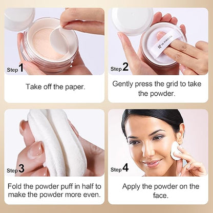 FV Matte Translucent Setting Powder, Lightweight & Blurring Pores, Long Lasting Loose Powder with Shimmer Finish, Oil-control and Talc-free, For All Skin Tones, 03 Shimmer Sheer