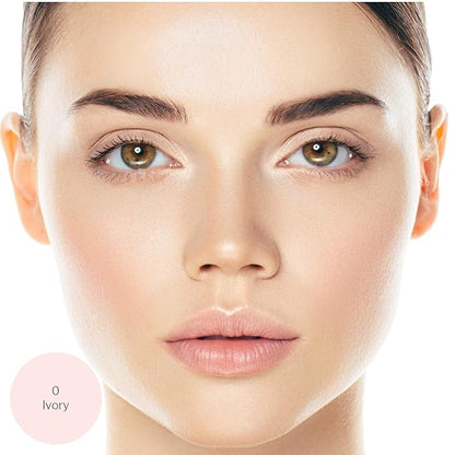 Camera Stick Foundation by True + Luscious - Full Coverage Cream Foundation - Non-Comedogenic & Hydrating Formula - Vegan, Paraben Free, & Cruelty Free - 0.49 oz (Shade 0: Ivory)