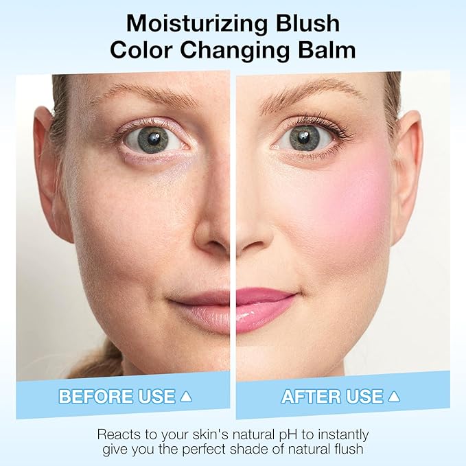 Boobeen Lightweight Blush Rouge Color Changing Blusher for Cheeks and Lips Balm Multi Use Cream Easy To Blend, Blush Oil Natural Dewy Finish