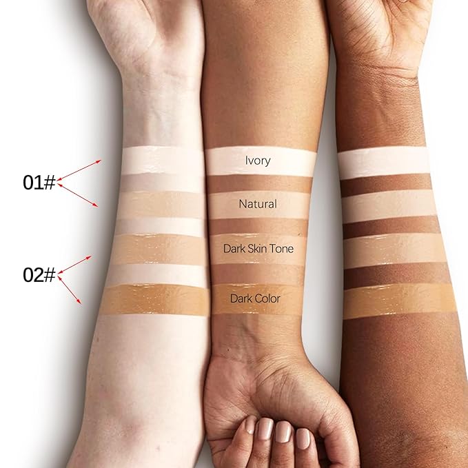 2Pcs Camo CC Cream Foundation, Color Corrector CC Cream, Full Coverage Long Lasting Matte Makeup for All Skin Types