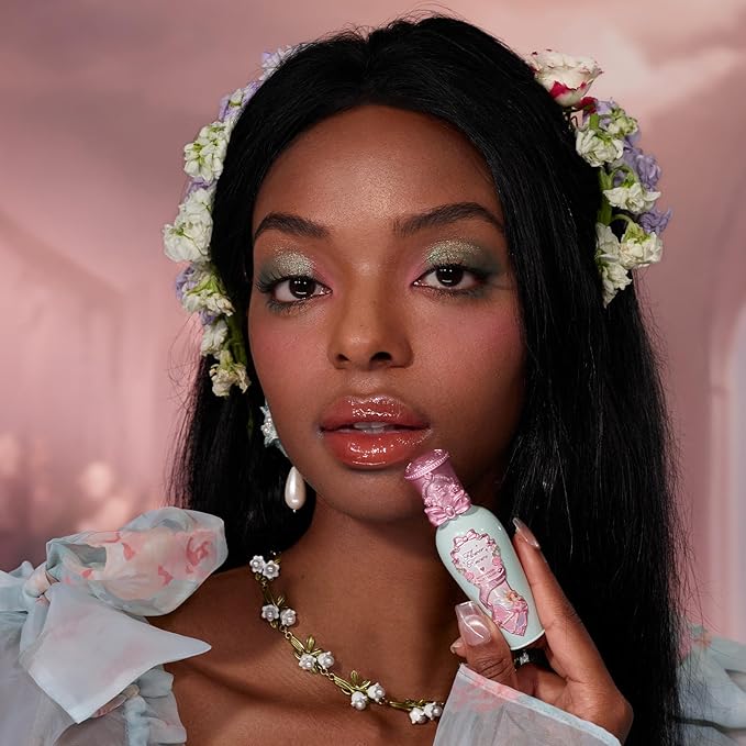 Flower Knows Midsummer Fairytales Coating Lip Lacquer,Glowy Non-Fading Lip Gloss,Hydrating Tinted Lip Oil for Girls&Women,Vegan & Cruelty Free,0.17Fl Oz(G08 Mystery Island)