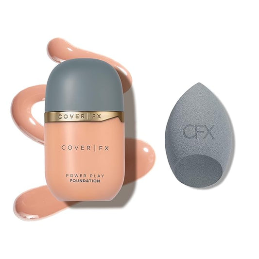 Power Play Liquid Foundation - Shade L2 + Full Face Blending Sponge