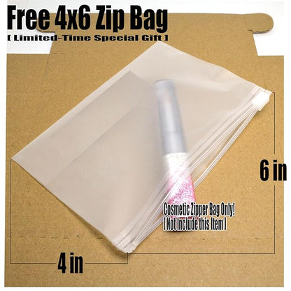 1 Set of 24k Gold Primer Collagen Hydrating skin Firming Rose Scent & Zipper Bag, Clear