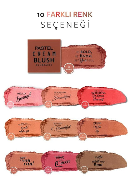 Cream Blush 49 | Fresh | Healthy & Natural Look | Ligh Weighted Formula | Sebum Control Richly Pigmented | Easily Blendable | Long Lasting | Semi Matte | 0.18 oz.