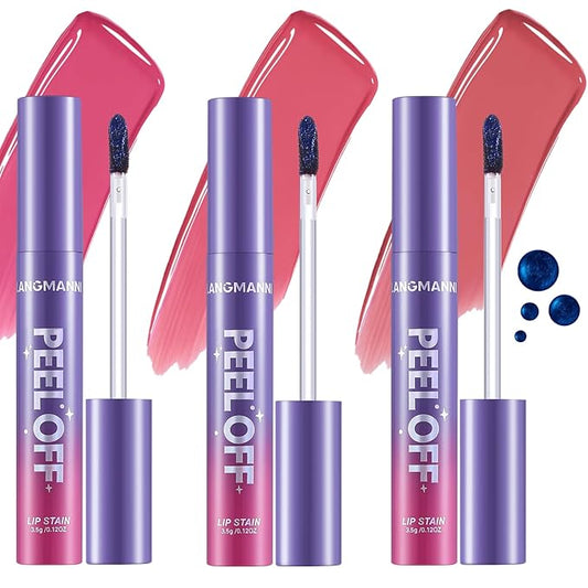 Jolilab Quick Lip Stain Peel Off,Wipe Off,Waterproof,Transfer proof,Highly Pigmented,Ultra Long Lasting Peel Off Lip Makeup With Matte finish for All-day Wear.（Set A）