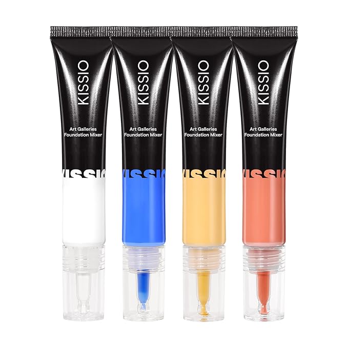 KISSIO Foundaton Mixing Pigment,Yellow Pigment,Foundation Color Corrector,Smooth and Light,Blends Easily With BB Cream,Pink to Yellow,Cruelty Free