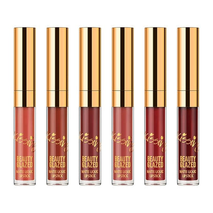 BestLand 6Pcs Matte Liquid Lipstick Set - Non-Stick, Waterproof, Long-Lasting Shades - Durable Lipgloss Beauty Cosmetics Makeup Set - Perfect Gifts for Women and Girls