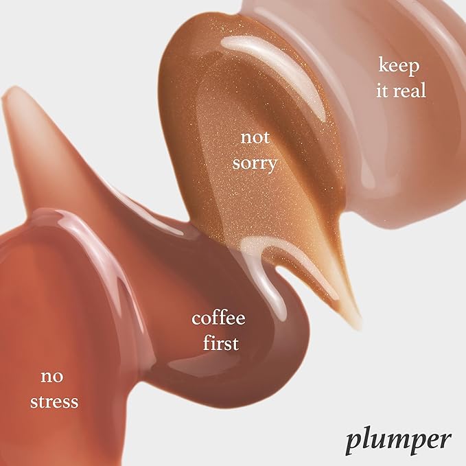 Julep So Plush Plumping Lip Gloss – High-Shine, Non-Sticky Lip Color - Vitamin E for Soothing & Repair – Cruelty-Free, Moisturizing Gloss – Coffee First