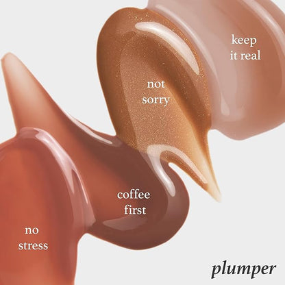 Julep So Plush Plumping Lip Gloss – High-Shine, Non-Sticky Lip Color - Vitamin E for Soothing & Repair – Cruelty-Free, Moisturizing Gloss – Coffee First