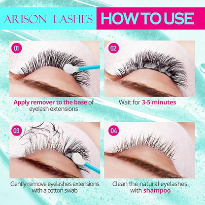 ARISON LASHES Lash Remover For Eyelash Extension Cream Remover Low Irritation Cream Remover for Sensitive Skin Fast Dissolution Professional Eyelash Extensions Salon Use(Unscented)