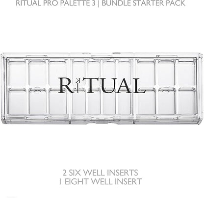 Empty Makeup Palette | 20 Wells | Modular Interchangeable Depotting System | Ritual Pro Palette 3 | Sample Bundle, Lipstick, Creams, Alcohol based makeup and paint, watercolor, Gouache, Acrylic paint