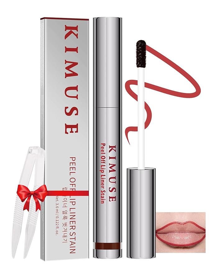 KIMUSE Cream Contour Stick Duo + Lip Stain Peel Off Makeup Sticks High Pigmented, Long Lasting, Vegan Face Make Up Sticks