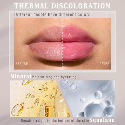 Moisturizing Color Changing Blush Stick Magic Ph Temperature Change Clear Glassy Cream Blusher for Cheek Tint Lip Gloss Multi Use Transparent Rubor Rouge for Face Makeup Glossy Shinny Finish