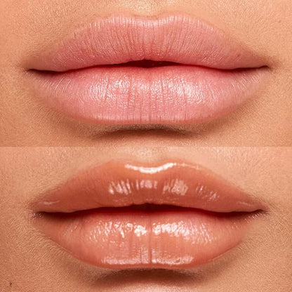 Kosas Wet Lip Oil Gloss - Hydrating Lip Plumping Treatment with Hyaluronic Acid & Peptides (Bare)