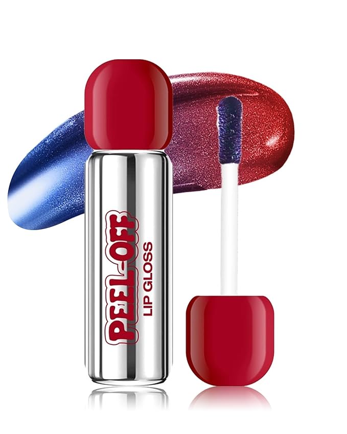 Peel Off Lip Stain, Matte Nude Liquid Lip Stain Peel Off Lip Liner Tattoo Non Stick Lip Gloss, Long Lasting Waterproof Red Lip Tint Lipstick Intense Lip Color Highly Pigmented for Women Lip Makeup-02