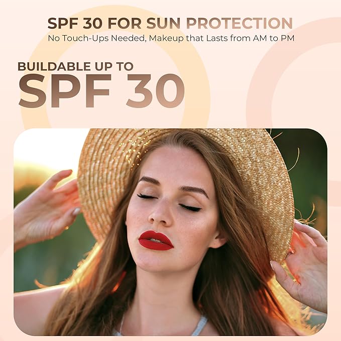 Fair Shade 1 Foundation (30g Full Size Sifter Jar) Matte Mineral Makeup Loose Powder Bare Face Full Coverage Long Lasting All Natural Noncomedogenic for All Skin Types Airbrushed Finish SPF 30