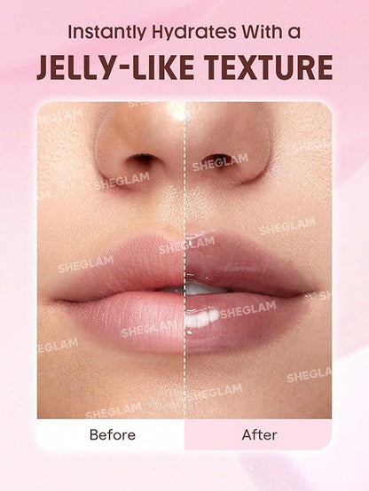 SHEGLAM Jelly Wow Tinted Lip Oil Plumping Lip Gloss Natural -Hot Shot