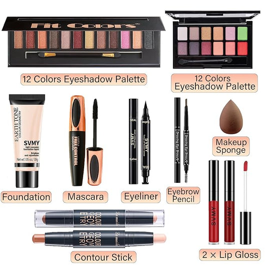Makeup Set for Women, Makeup Full Kit for Beginners & Professionals, Travel Makeup Set for Teens & Adults, Makeup Gift Set for Girls, Eyeshadow Palette, Lip Gloss, Face & Eye Make up