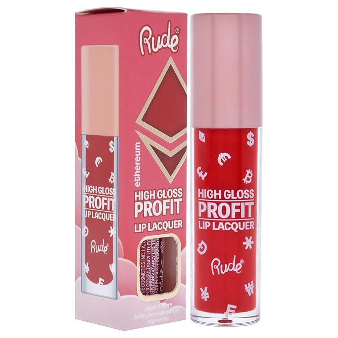 Rude Cosmetics High Gloss Profit Lip Lacquer - Ethereum Lip Gloss Women 0.141 oz