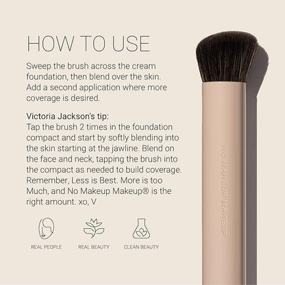 Foundation + Brush Bundle (Natural) | Seamless Blending Duo for a Flawless, Skin-Like Finish | Vegan, Cruelty-Free, Fragrance-Free