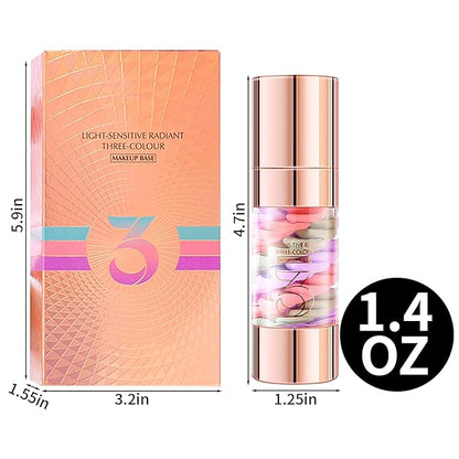 3 In 1 Primer for Face Before Makeup, Isolation Cream, Long Lasting Foundation Primer, Oil Control Waterproof & Sweat-Proof, Suitable for All Skin Types