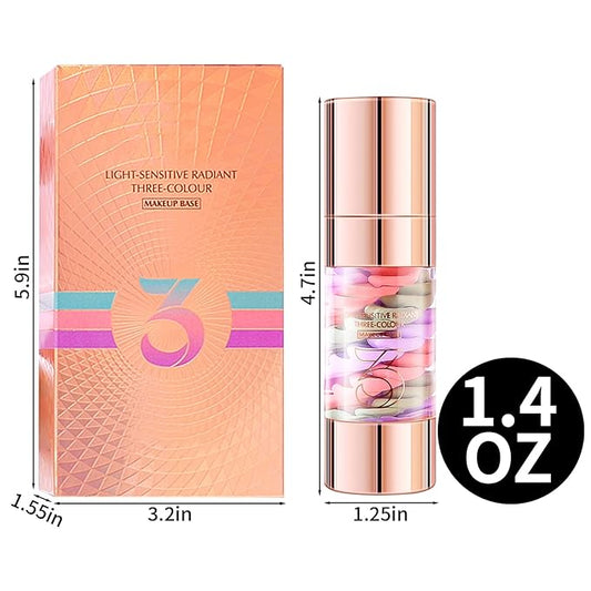 3 In 1 Primer for Face Before Makeup, Isolation Cream, Long Lasting Foundation Primer, Oil Control Waterproof & Sweat-Proof, Suitable for All Skin Types