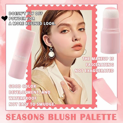 Blush Stick for Cheeks,Face Matte Contour Blush Makeup,Buildable Shimmer Facial Cheek Blusher Shades,Blendable Cosmetic Makeup Blush 01