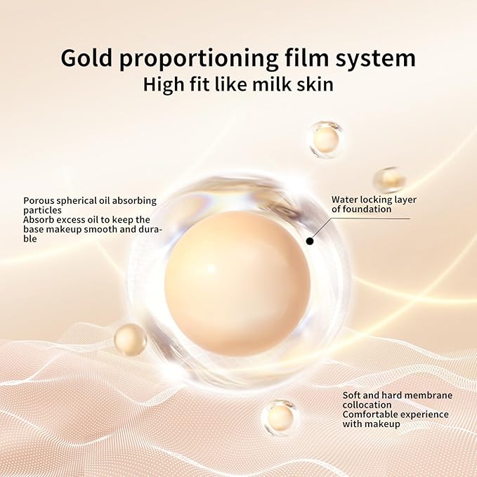 BLUE LOVE Cushion Liquid Foundation - Lightweight, Long-Lasting Concealer & Tinted Moisturizer for Flawless Face Makeup, Perfect for Mature Skin (Ivory)