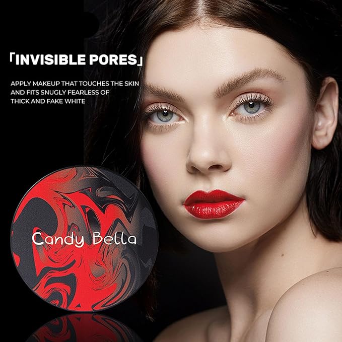 Jelly Pressed Powder, Oil Control Setting Powder, Matte Smooth Finishing Powder, Powder-free Lightweight Foundation Powder with Puff for Smooth and Delicate Skin