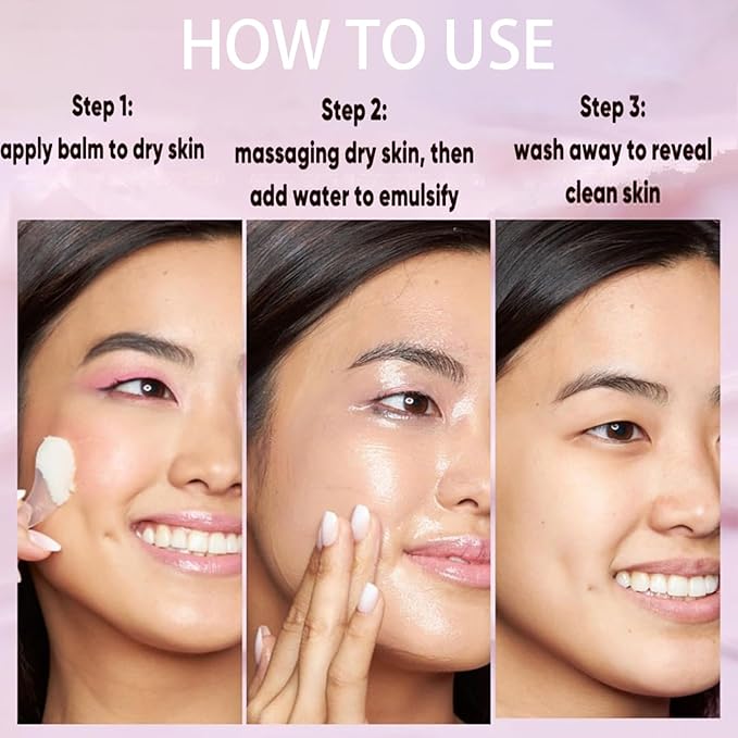 Aloe Vera Makeup Remover Balm, Deep Clear Pore Cleansing Melting Balm Facial Cleanser, Moisturized Finish with Plant Based Oil, Mini Makeup Remover Travel Size for All Skin Types