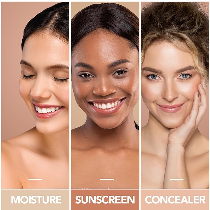 Match Cosmetics Foundation 4 in 1-Light Spectrum,4 in 1 Cosmetics Foundation Liquid with SPF 50+, Concealer Cosmetic Lightweight Makeup, Longwearing & Waterproof for Makeup