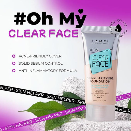 Clear Face Complexion Duo: Foundation 403 & Concealer 402 for Light to Medium Skin Tones