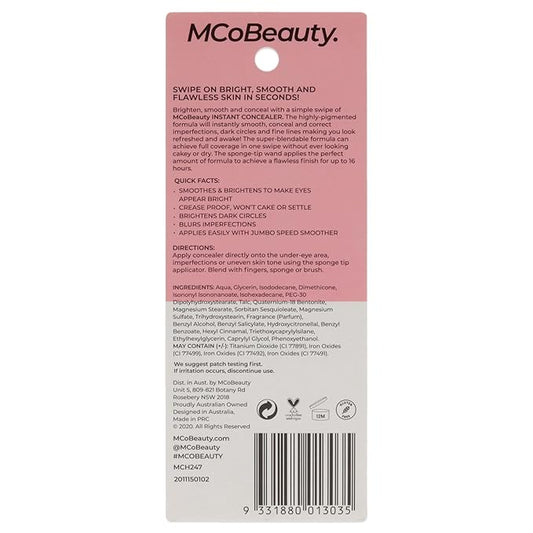 MCoBeauty Instant Camouflage And Contour Concealer - Light, 0.3 Oz - Cruelty-Free, Vegan, Full Coverage, Smooths Skin, Blurs Imperfections, Corrects Dark Circles