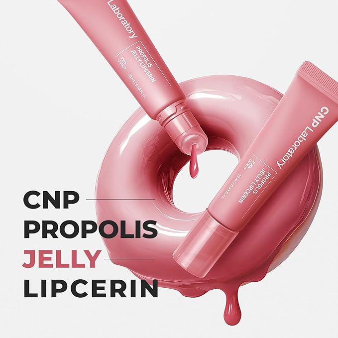 CNP Propolis Jelly Tinted Lipcerin - Pink Donut, Hydrating Lip Gloss with Manuka Honey & Hyaluronic Acid, Gifts for Women, Korean Skin Care, 0.3 fl.oz.