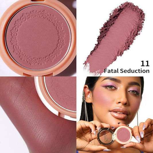 Oulac Silky Matte Powder Blush in Natural Finish 02+11+12